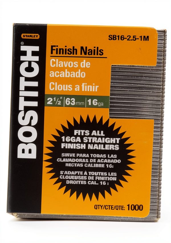 BOSTITCH Finish Nails Bright 2-1/2-Inch 16GA 1000-Pack Collated-0
