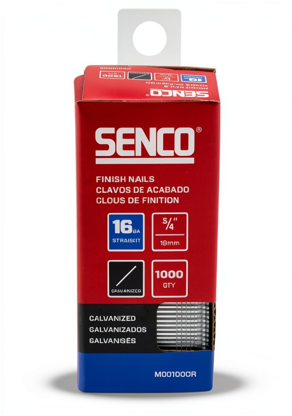 SENCO 3/4" 16 Gauge Straight Finish Nails Galvanized 1,000 Count Pack-1