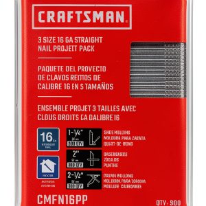 CRAFTSMAN Finish Nails 16GA Straight Project Pack 300 Steel Nails-0