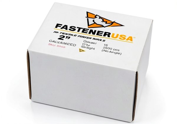 2" Finish Nails 16GA Galvanized - FastenerUSA 25,000 Count B16-2C10-3